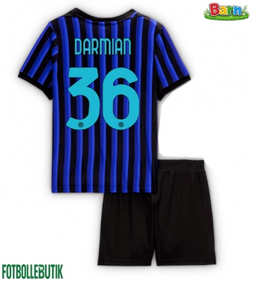 Inter Milan Matteo Darmian #36 Hemmaställ Barn 2025-26 Kortärmad (+ Korta byxor)